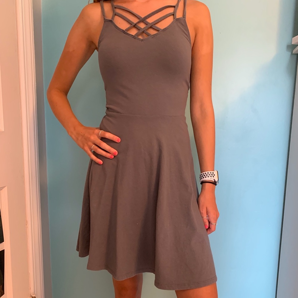 Gray mini dress